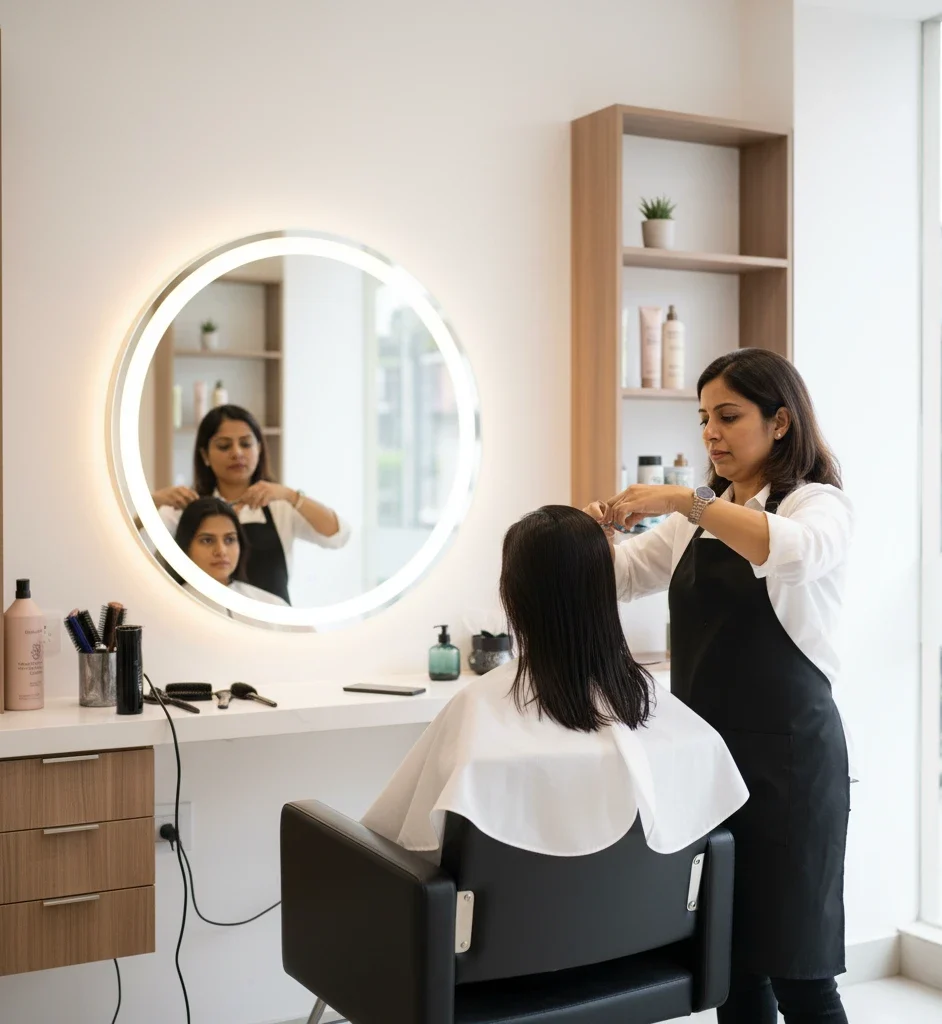 A marketing consultant presents a "Digital Marketing for Diagnostic Centers - Bangalore" report to a doctor and nurse. We boost patient visibility with expert SEO Services for Diagnostic Centres in Bangalore.