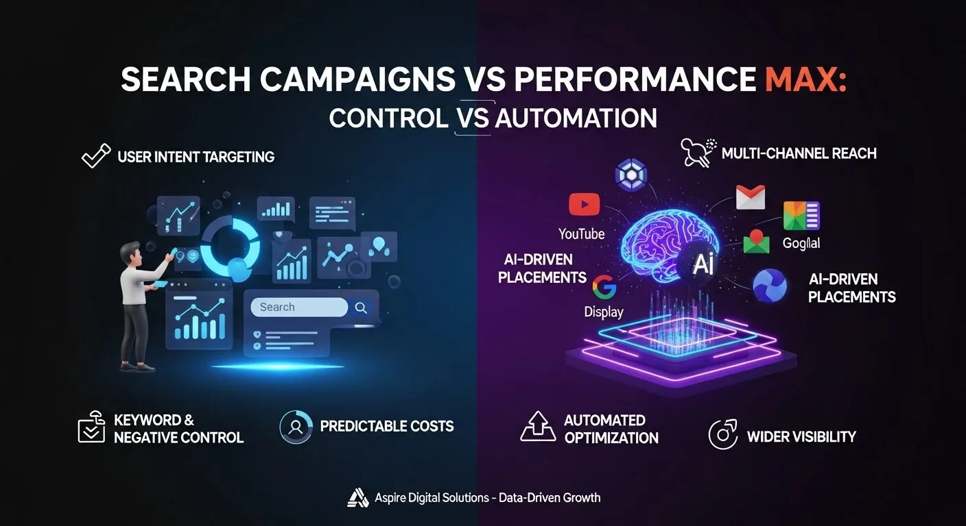 Search Campaigns vs Performance Max Campaigns