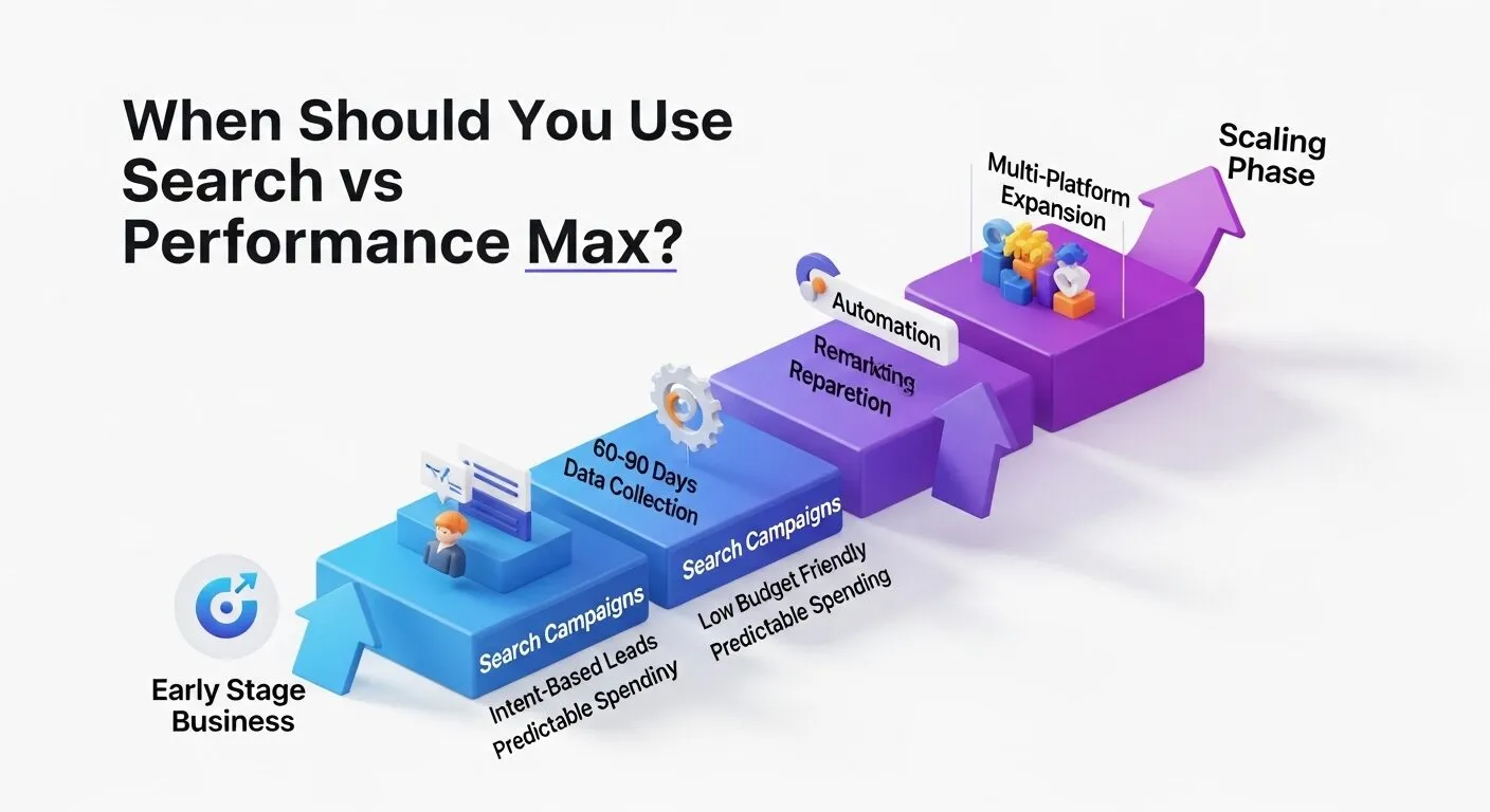 Search Campaigns vs Performance Max Campaigns