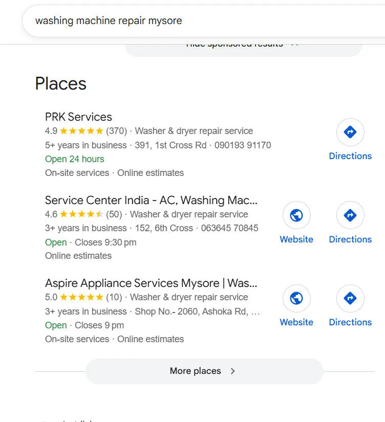 Local SEO screenshot
