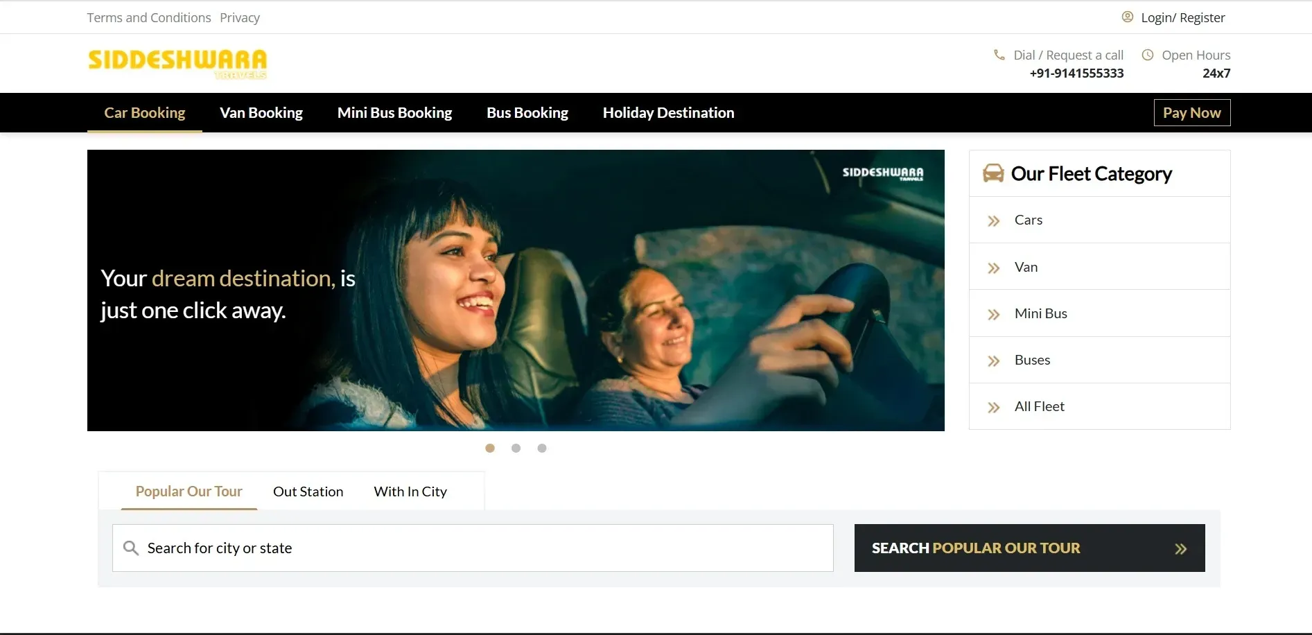 Siddeshwara Travels SEO screenshots