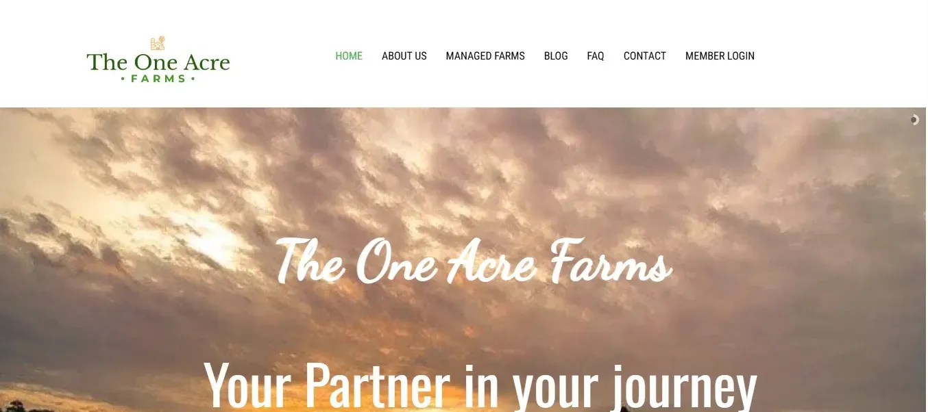 The One Acre Farms SEO screenshots